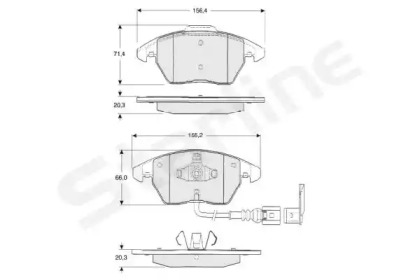 Комплект тормозных колодок STARLINE BD S833P