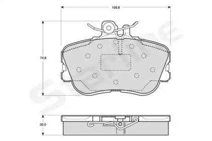 Комплект тормозных колодок STARLINE BD S818P