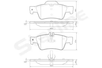 Комплект тормозных колодок STARLINE BD S827P