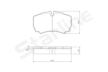 Комплект тормозных колодок STARLINE BD S432