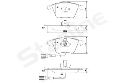 Комплект тормозных колодок STARLINE BD S837P