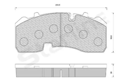Комплект тормозных колодок STARLINE BD T005