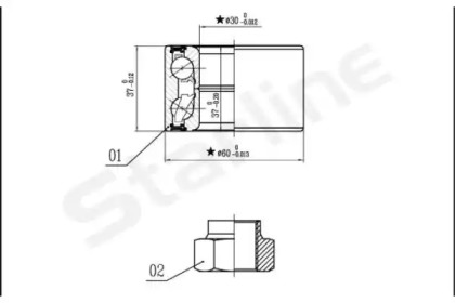 Комплект подшипника STARLINE LO 00559