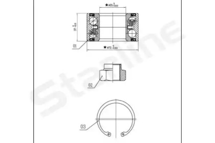 Комплект подшипника STARLINE LO 00882