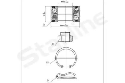 Комплект подшипника STARLINE LO 00915