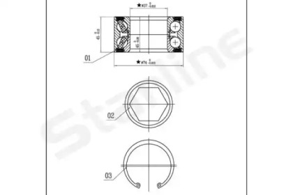 Комплект подшипника STARLINE LO 01326