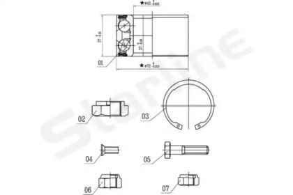 Комплект подшипника STARLINE LO 01491