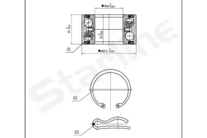 Комплект подшипника STARLINE LO 03423