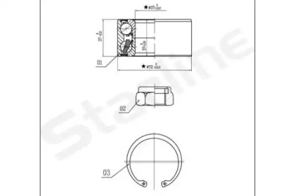 Комплект подшипника STARLINE LO 03554