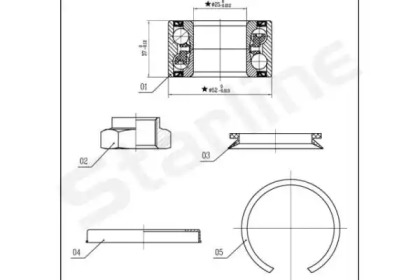 Комплект подшипника STARLINE LO 03556