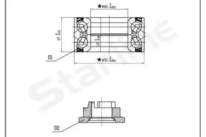 Комплект подшипника STARLINE LO 03575