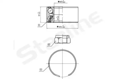 Комплект подшипника STARLINE LO 03596