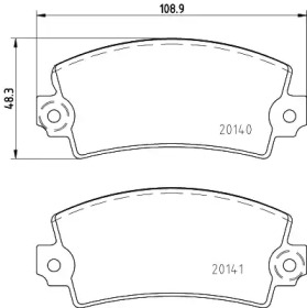 Комплект тормозных колодок COBREQ N-402