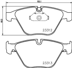 Комплект тормозных колодок COBREQ N-1714