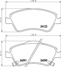 Комплект тормозных колодок COBREQ N-1366