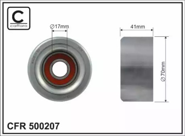 Натяжной ролик, поликлиновойремень CAFFARO 500207