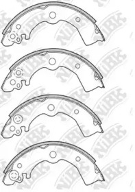 Комлект тормозных накладок NiBK FN1185