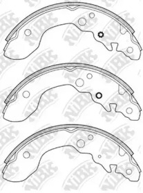 Комлект тормозных накладок NiBK FN9955