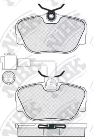 Комплект тормозных колодок NiBK PN0009W