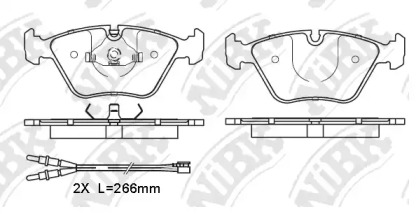 Комплект тормозных колодок NiBK PN0012W