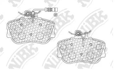 Комплект тормозных колодок NiBK PN0025W