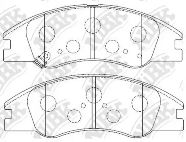 Комплект тормозных колодок NiBK PN0060