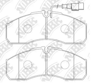 Комплект тормозных колодок NiBK PN0072W