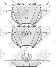 Комплект тормозных колодок NiBK PN0093