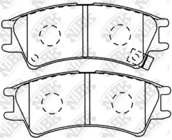 Комплект тормозных колодок NiBK PN0109