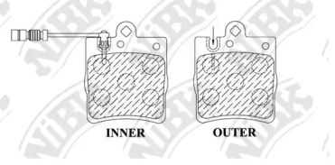 Комплект тормозных колодок NiBK PN0126W