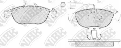 Комплект тормозных колодок NiBK PN0127W