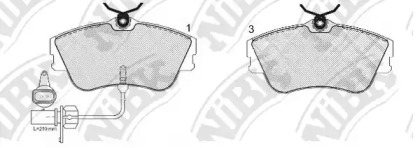 Комплект тормозных колодок NiBK PN0160W