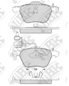 Комплект тормозных колодок NiBK PN0224W