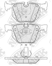 Комплект тормозных колодок NiBK PN0228