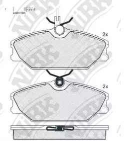 Комплект тормозных колодок NiBK PN0249W