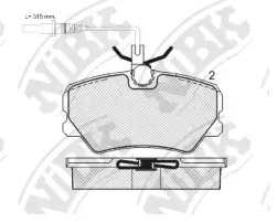 Комплект тормозных колодок NiBK PN0297W