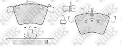 Комплект тормозных колодок NiBK PN0340W