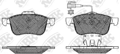 Комплект тормозных колодок NiBK PN0382W