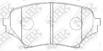 Комплект тормозных колодок NiBK PN0387
