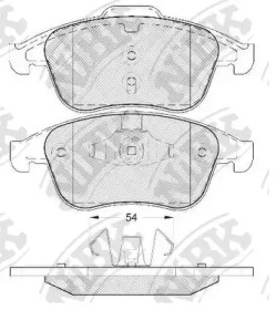 Комплект тормозных колодок NiBK PN0393