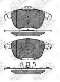Комплект тормозных колодок NiBK PN0398