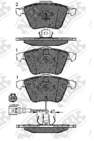 Комплект тормозных колодок NiBK PN0399W