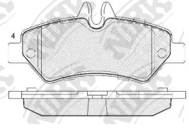 Комплект тормозных колодок NiBK PN0412