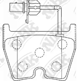 Комплект тормозных колодок NiBK PN0432W