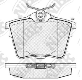Комплект тормозных колодок NiBK PN0468