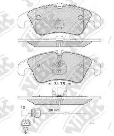 Комплект тормозных колодок NiBK PN0477W