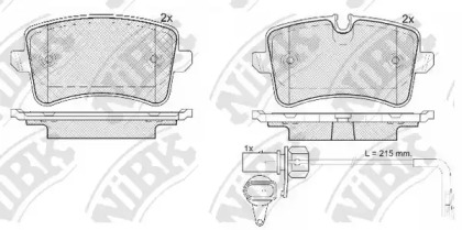 Комплект тормозных колодок NiBK PN0478W