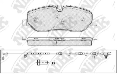 Комплект тормозных колодок NiBK PN0484W