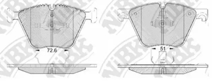 Комплект тормозных колодок NiBK PN0494