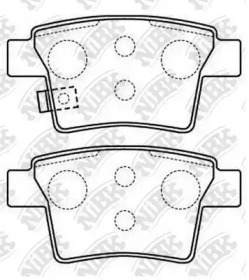 Комплект тормозных колодок NiBK PN0501